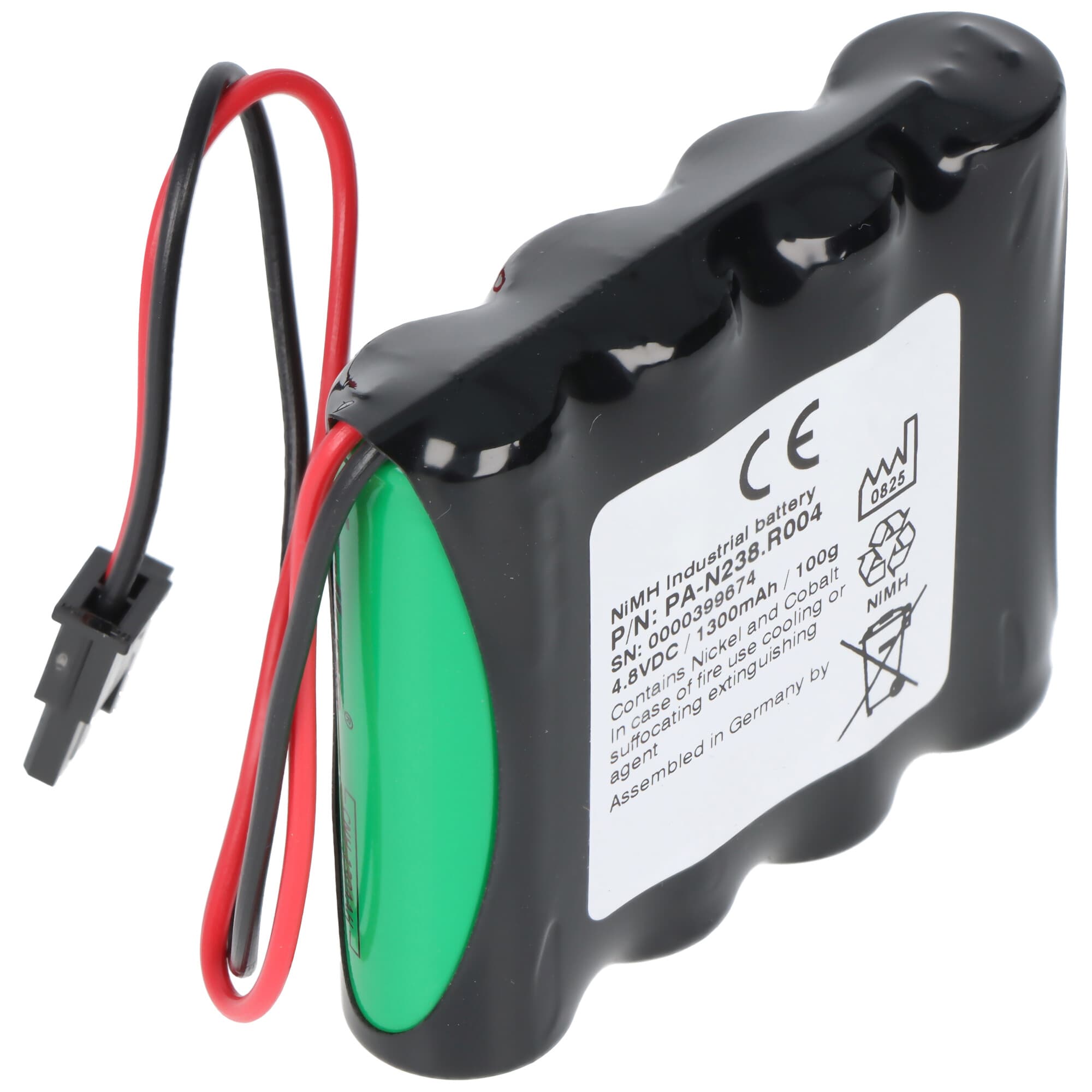 Batterie d'éclairage de secours PA-N238.R004 pour innotec 890015 NiMH 4,8 V 1300 mAh F4