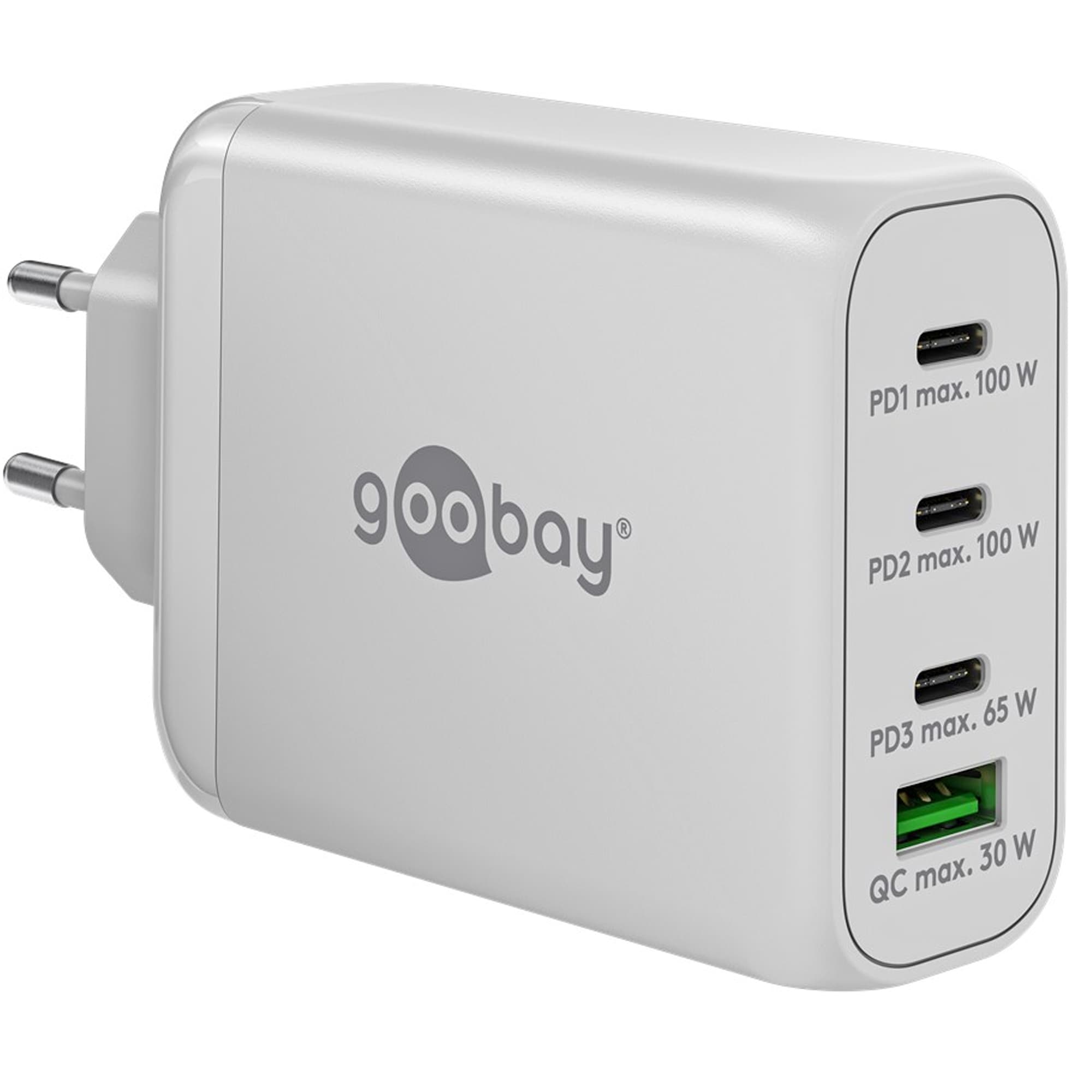 Chargeant jusqu'à 100W, le chargeur rapide USB-C™ PD Multiport 100W blanc