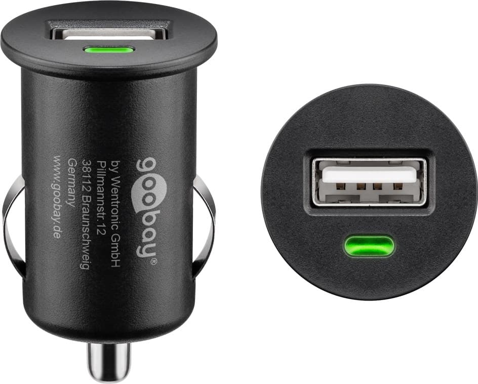 Chargeur voiture Goobay (1xUSB) - 5W max.1.0A (12/24V) 1xUSB