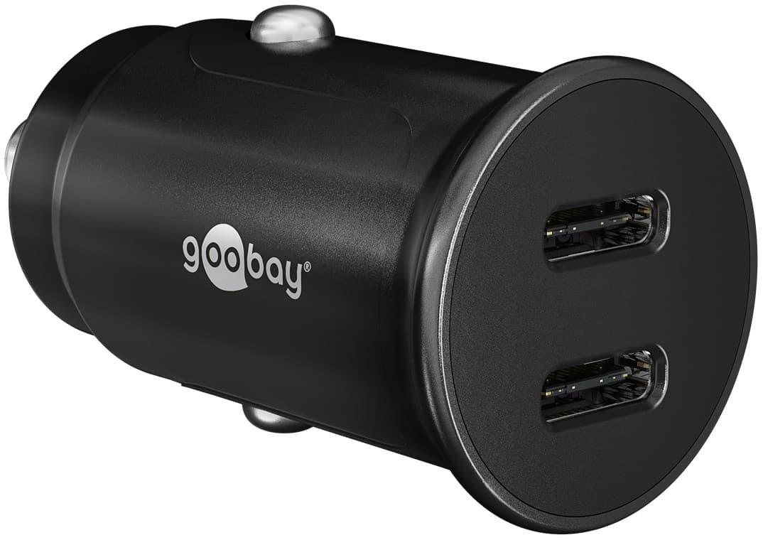 Chargeur de voiture rapide Goobay Dual-USB-C™ PD (Power Delivery) (30 W)