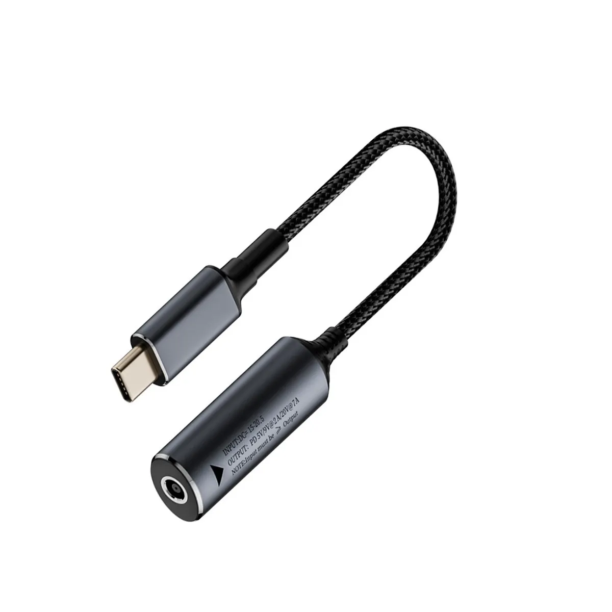 Adaptateur de câble court 4506 DC Femelle vers USB-C Mâle 140W - Solution d'alimentation e