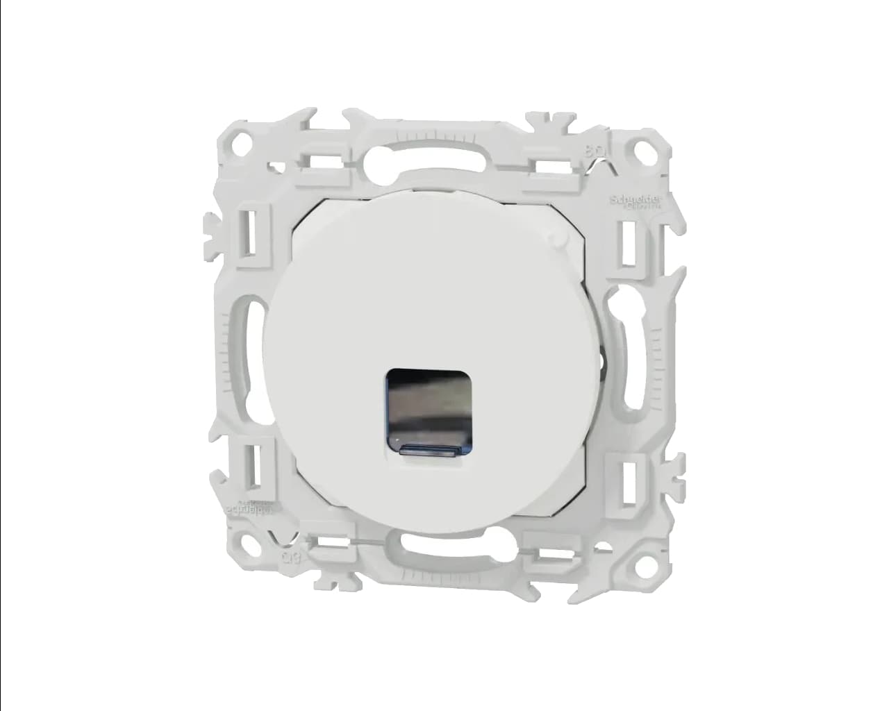 Prise RJ45 grade 1 à 2 cat.6 UTP Blanc craie Schneider Odace