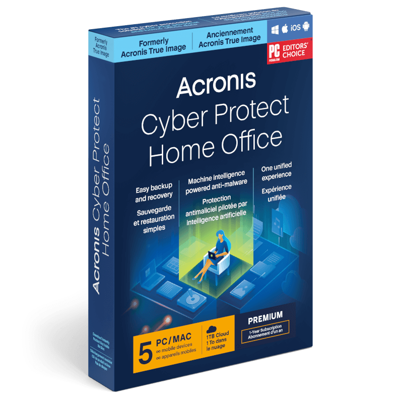Acronis Cyber Protect Home Office Premium 2026 | 5 Appareils | 1 An | Téléchargement