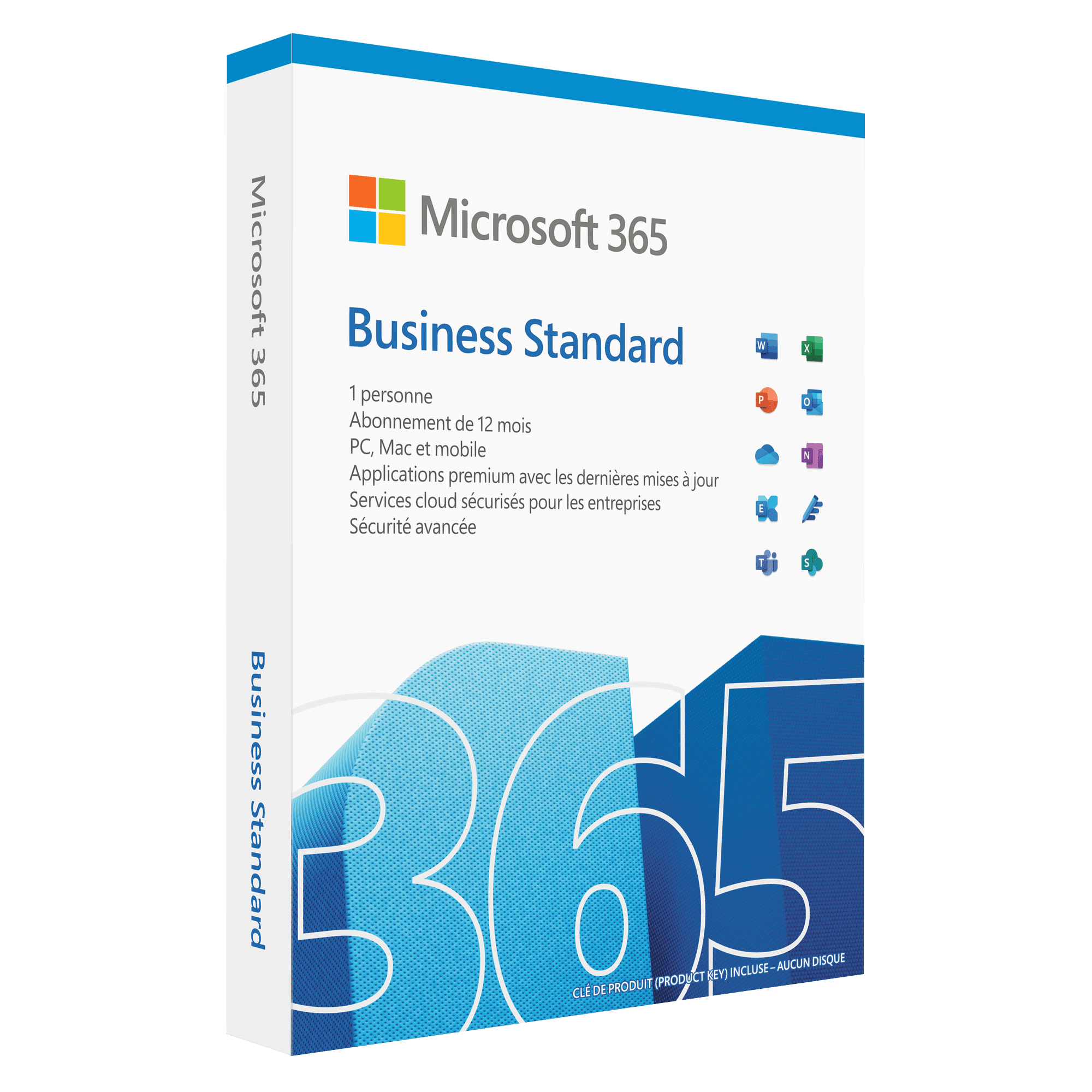 Microsoft 365 Business Standard 2026 | 5 PC ou MAC + 5 Mobiles + 5 Tablettes | 1 An | Boîte